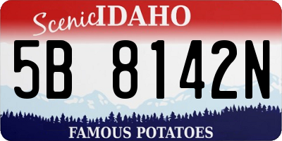 ID license plate 5B8142N