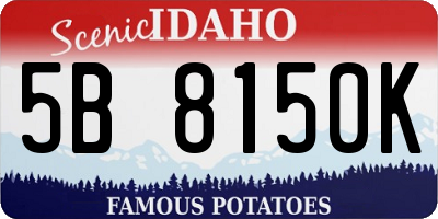 ID license plate 5B8150K