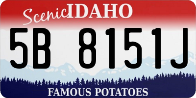 ID license plate 5B8151J