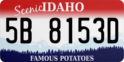ID license plate 5B8153D
