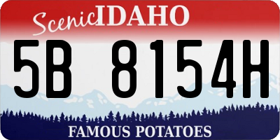 ID license plate 5B8154H