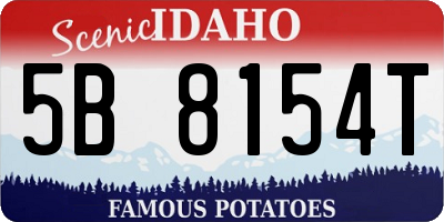 ID license plate 5B8154T