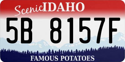 ID license plate 5B8157F