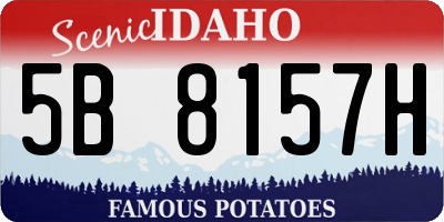 ID license plate 5B8157H