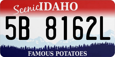 ID license plate 5B8162L