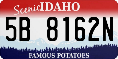 ID license plate 5B8162N