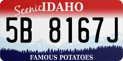 ID license plate 5B8167J