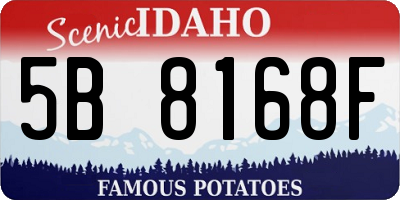 ID license plate 5B8168F