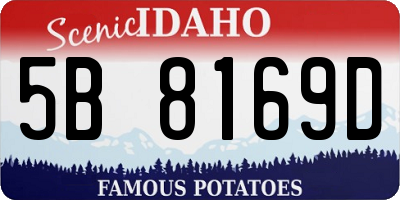 ID license plate 5B8169D