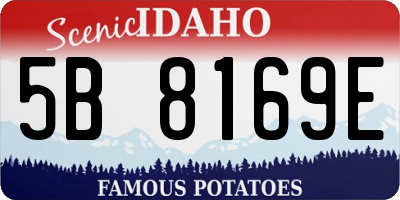 ID license plate 5B8169E