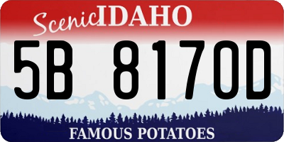 ID license plate 5B8170D