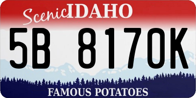 ID license plate 5B8170K