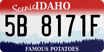 ID license plate 5B8171F