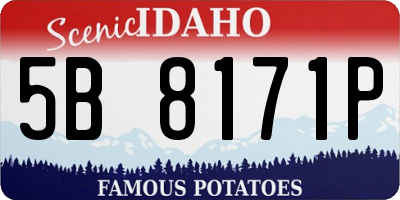 ID license plate 5B8171P