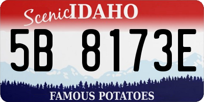 ID license plate 5B8173E