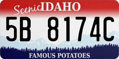 ID license plate 5B8174C