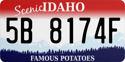 ID license plate 5B8174F