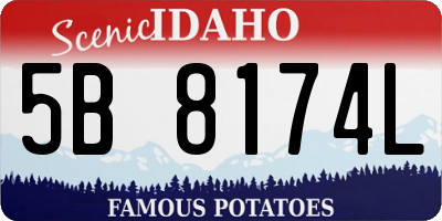 ID license plate 5B8174L