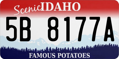 ID license plate 5B8177A