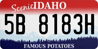 ID license plate 5B8183H