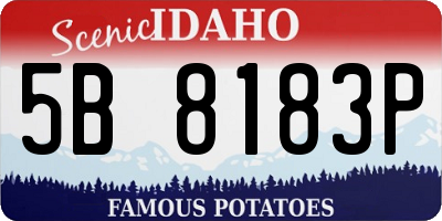 ID license plate 5B8183P