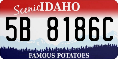 ID license plate 5B8186C