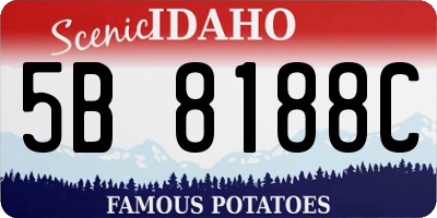 ID license plate 5B8188C