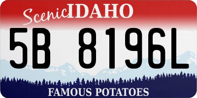 ID license plate 5B8196L