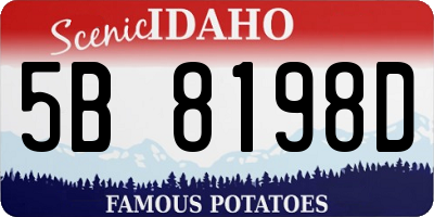 ID license plate 5B8198D