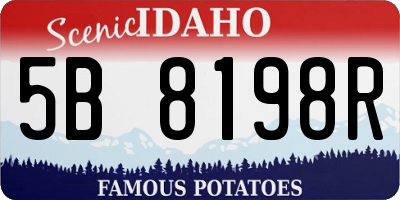 ID license plate 5B8198R