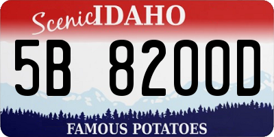 ID license plate 5B8200D