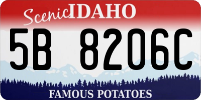 ID license plate 5B8206C