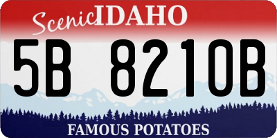 ID license plate 5B8210B