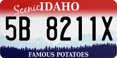 ID license plate 5B8211X