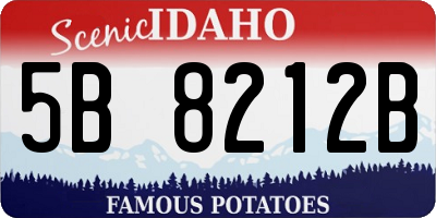 ID license plate 5B8212B