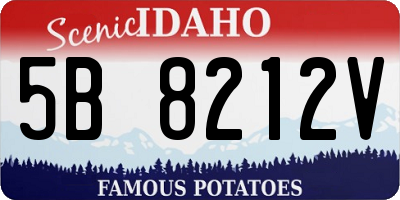 ID license plate 5B8212V