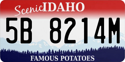 ID license plate 5B8214M