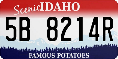 ID license plate 5B8214R