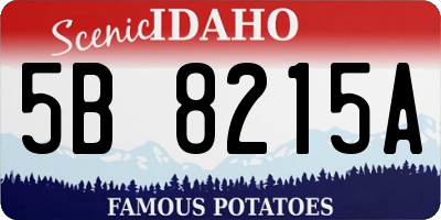 ID license plate 5B8215A