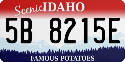 ID license plate 5B8215E