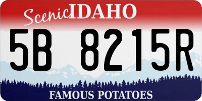 ID license plate 5B8215R