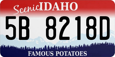 ID license plate 5B8218D