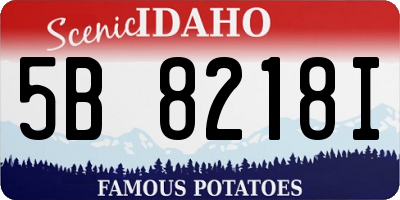 ID license plate 5B8218I