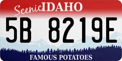 ID license plate 5B8219E