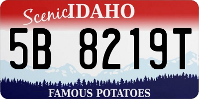 ID license plate 5B8219T