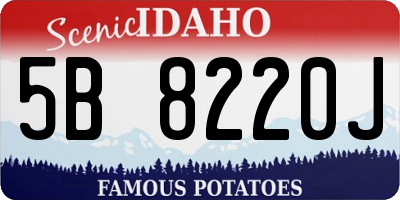 ID license plate 5B8220J