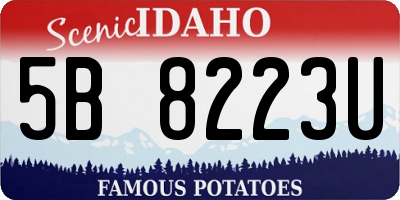 ID license plate 5B8223U