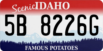 ID license plate 5B8226G