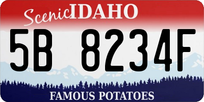 ID license plate 5B8234F