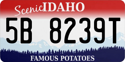 ID license plate 5B8239T